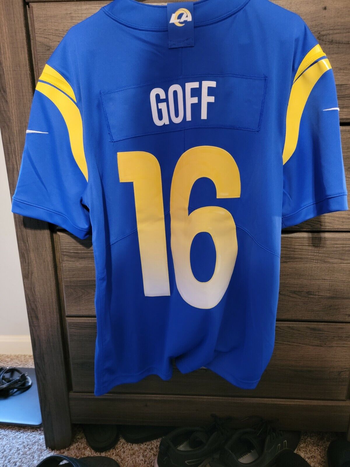 Los Angeles Rams #16 Goff Nike Vapor Limited Authentic Men's Large  Jersey Royal
