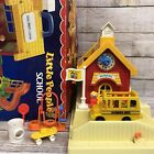 Vintage 1988 Fisher Price Little People School Complete w/ Box #2550 Playground