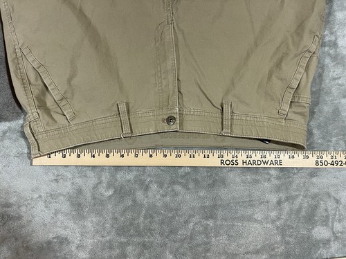 (2) Weatherproof Mens 38 Shorts Blue, Tan Cargo Mid Rise Elastic Waistband - Picture 16 of 21