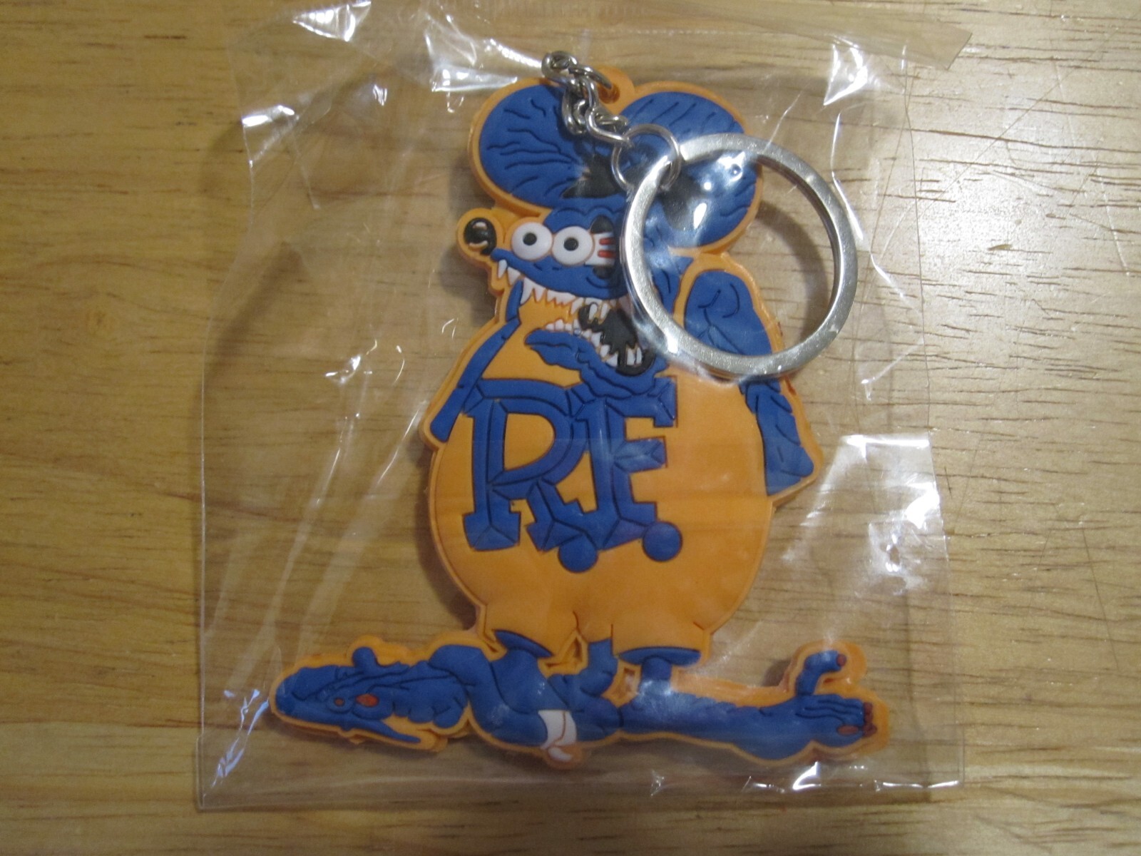 RAT FINK Keychain Key Chain Rubber Metal Ring ED BIG DADDY ROTH Blue ...