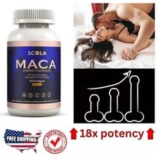 Maca root capsules Male Enhancement Boost Testosterone Sex Drive 120 capsules