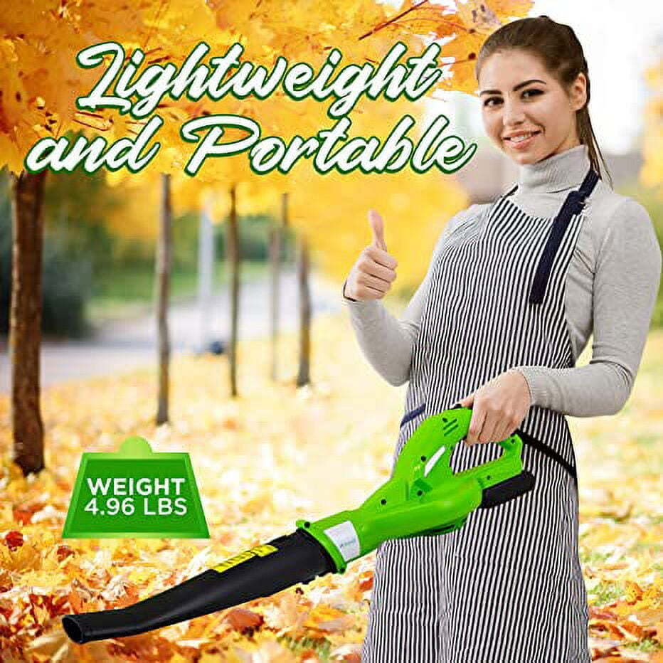 SereneLife Lightweight Cordless Leaf Blower 18V, 55 MPH Air Speed Rechargeable