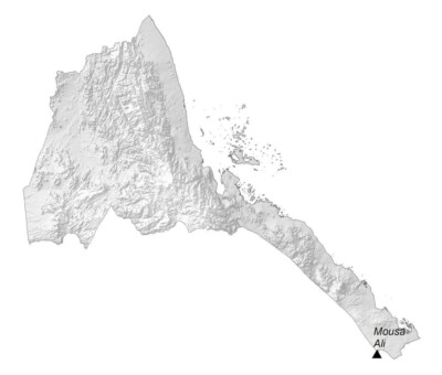 Eritrea Elevation Map GLOSSY POSTER PICTURE PHOTO PRINT BANNER 12477