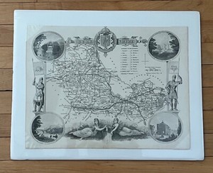 Berkshire County, England & Windsor Castle Map  (1848) - Thomas Moule. 8 x 11