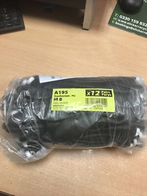 PORTWEST A195 12 PAAR M8 SCHWARZ HANDSCHUHE HEIDE SICHERHEIT SCHUTZ