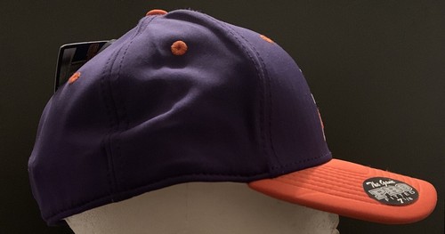 The Game Falcons Fitted Cap Hat Sz. 7 1/8 New GP400 Purple/Orange - Picture 4 of 6