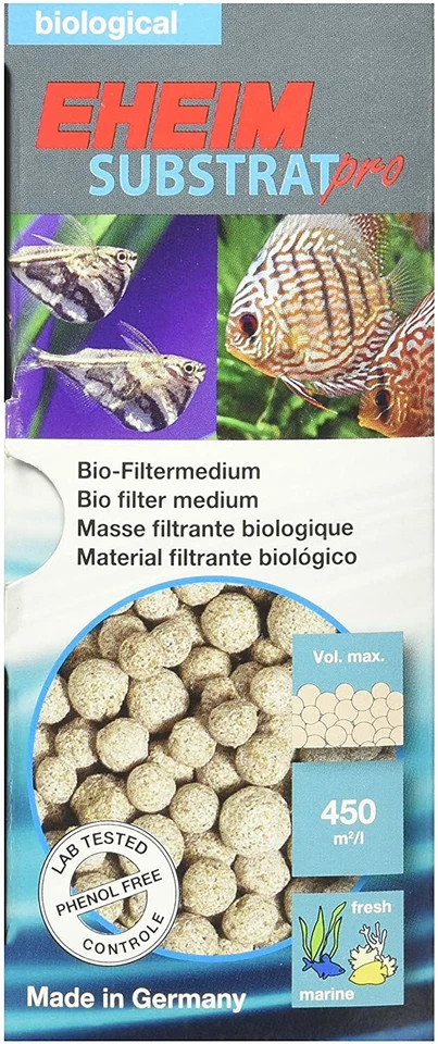 Eheim Substrat Pro Biological Filter Media Sintered Pearl Shaped Glass 450ml NEW