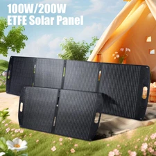 100W 200W Solar Panel IP65 Waterproof Foldable for Bluetti Ecoflow Jackery RV US