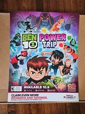 Ben 10 Power Trip Game Stop PS4 Promo Display Store Poster