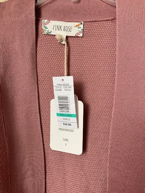 Pink rose brand cardigan clearance