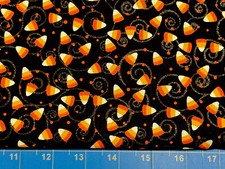 Tina Scrap 9"x21" Halloween Candy corn polka dot Treat Swirl Small FABRIC COTTON