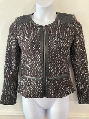 Hinge Womens size S Small Black Gray Blazer Jacket J306