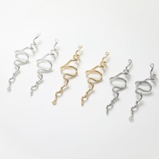 10pcs Earring Wire Charm,Gold Plated Brass Chain Bar Pendant,Earwire Connectors