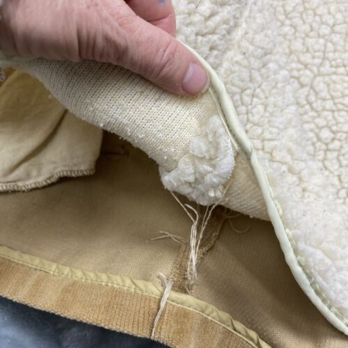 VTG William Barry Sherpa-Lined Corduroy Ranch Jacket Coat Tan Beige 44 *READ - Picture 16 of 23