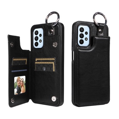 For Samsung GalaxyA13 A14 A53 A54 Leather Back Flip Stand Wallet Ring Phone Case