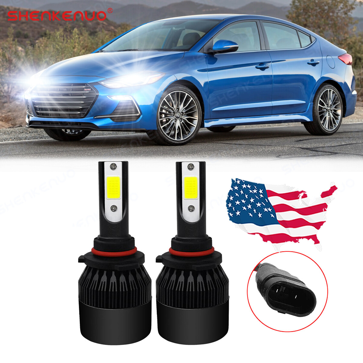 For Hyundai Elantra 2019 2020 - 6000K 9005 LED Headlight High/Low Beam ...