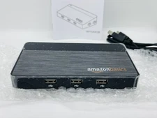 Amazon Basics 10-Port USB 2.0 Hub w/ 2 Fast Charging Port Power Adapter Charger 