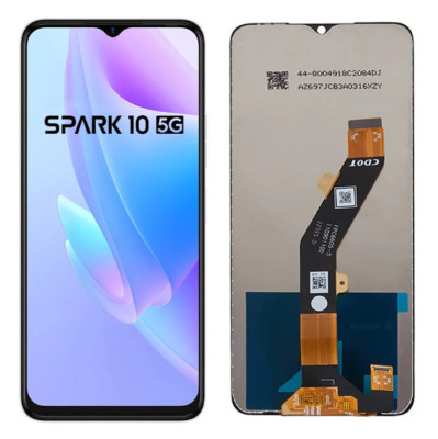 For Tecno spark 10 5g KI8 Full LCD display touch screen complete glass digitizer