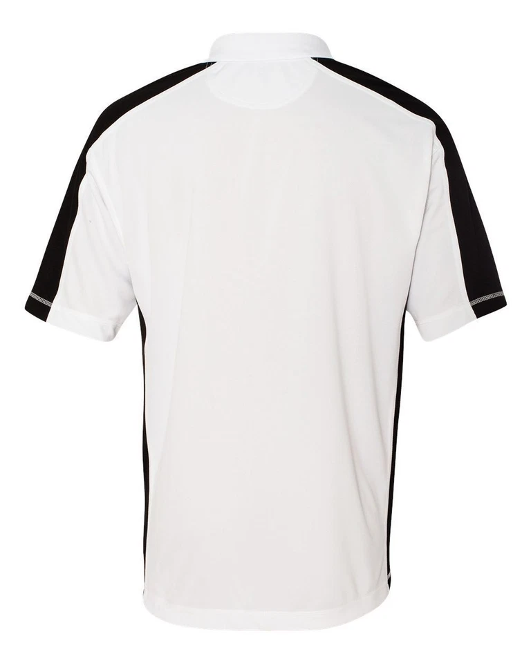 FeatherLite Men's Golf Polo Black White Moisture Wick Mesh Sport Shirt XL 0465 - Image 3 of 3