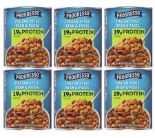 Progresso Protein Soup 19g ITALIAN-STYLE BEAN  PASTA 18 oz. 6 Cans 