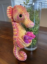 Wild Republic Sea Horse 12 Plush W 3 Babies In Pouch Realistic Sea Horse CUTE