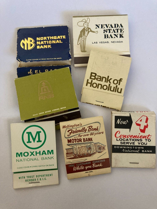 Vintage Match Books from Banks