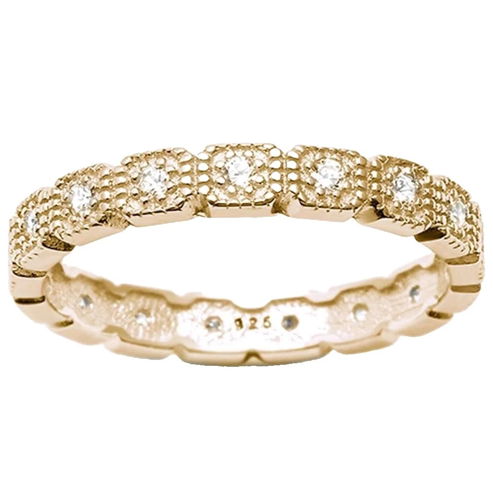 Banda Chapado en Oro Amarillo Turquesa Anillos de Moda