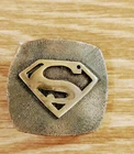 Vintage 1970's DC Comics Brass Superman Belt Buckle!! #949. 2.25" H x 2.25" W!!