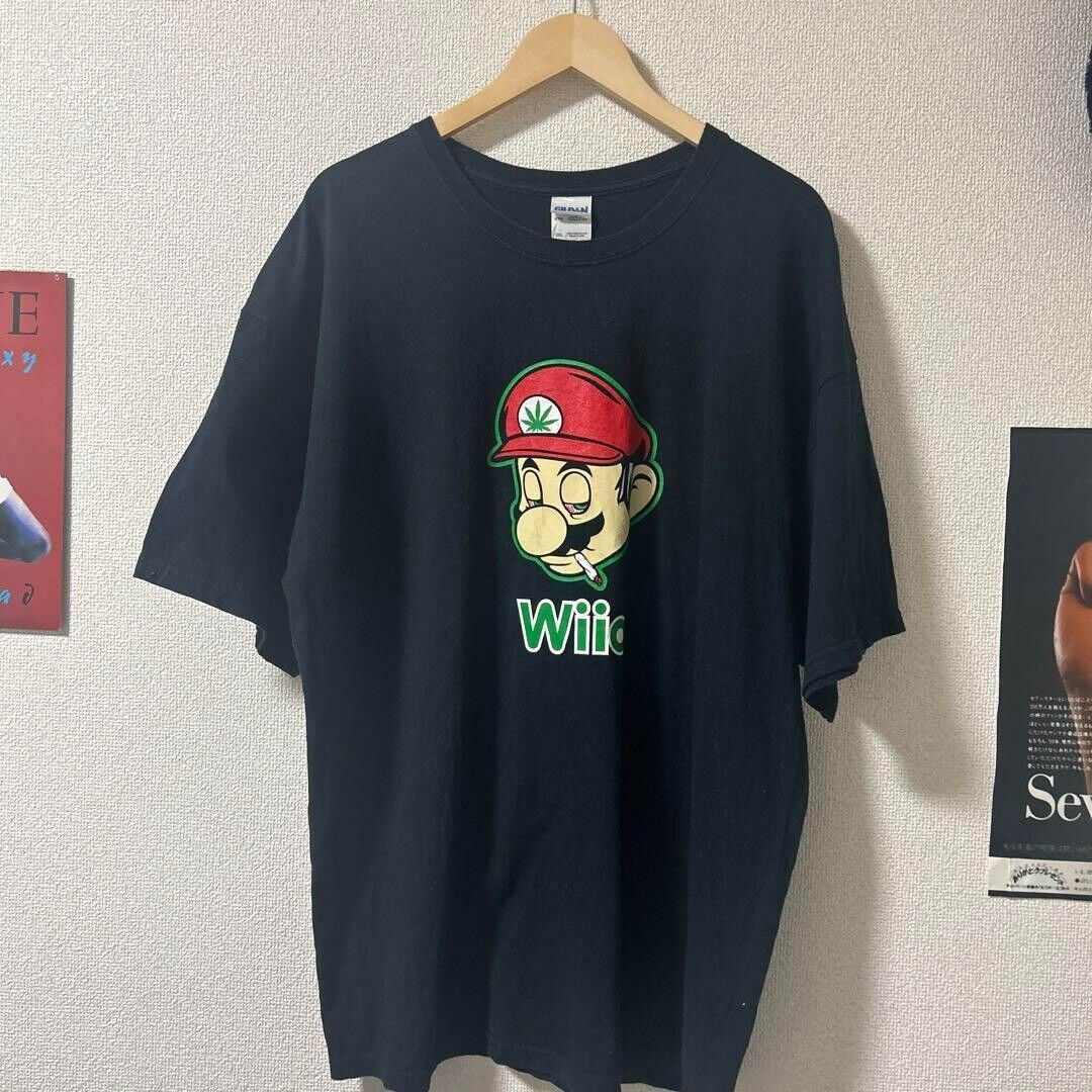 Super Mario Wiid T-Shirt Mens 2XL GILDAN Ultra Cotton Made Super Mario Wiid T-Shirt Mens 2XL GILDAN Ultra Cotton Made