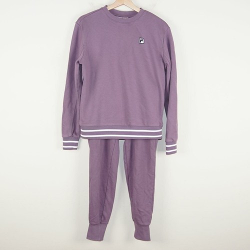 Fila Crewneck Purple Terry Sweater 