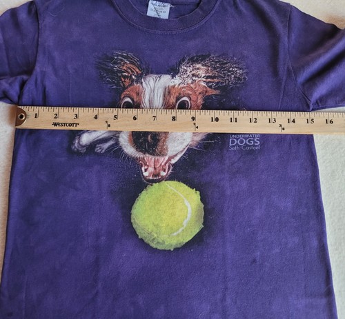 Underwater Dogs Kids Med T-Shirts NH Gift Shop Tiedye Tye dye Unisex Blue Purple - Picture 10 of 11