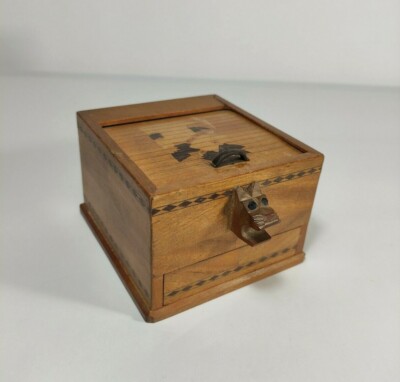 dog cigarette dispenser Vintage Wooden Scottie Dog Cigarette Dispenser Box Souvenir