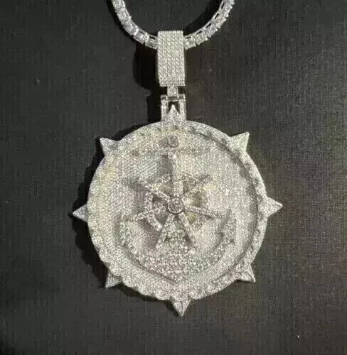 6 CT Round Cut Real Moissanite Men's 2