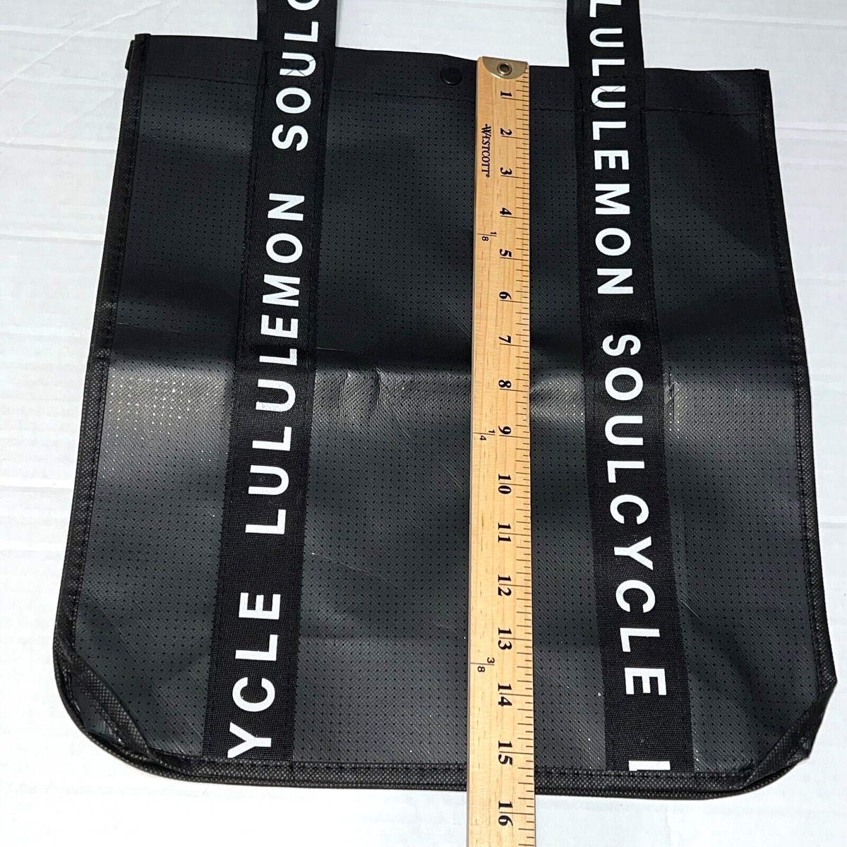 LIMITED LULULEMON SoulCycle Reusable Black Bag NEW Large 16