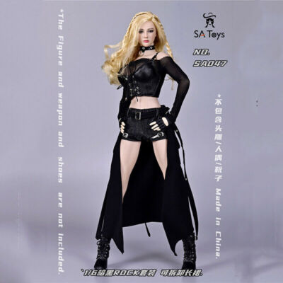 SA Toys SA047 1/6 Female Dark ROCK Style Detachable Long Skirt F 12"Action  Body | eBay [TOYBARJAPAN] 1/6スケール アクションフィギュア用 SA Toys SA047 セクシーダークROCK 美人女性ファ