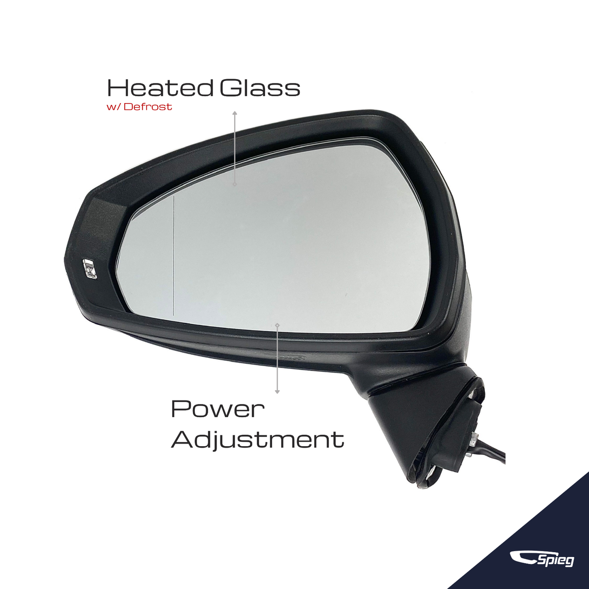 Mirror Glass for Audi A3 S3 2015-2020 fits Driver Left LH Side