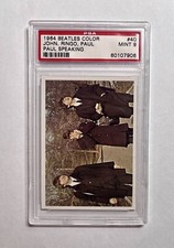 1964 Topps Beatles Color #40 PSA 9 Mint Paul Speaking John Lennon McCartney