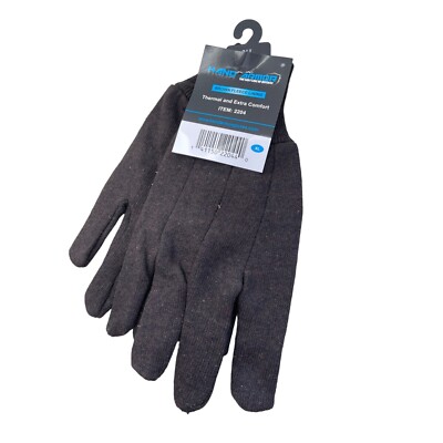 Hand Armor Brown Fleece Lined Gloves XL Thermal Extra Comfort