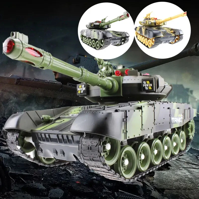 55/44CM Rc Tank Military War Electric Car Toys Simulation Shooting Crawler Toy - Image 4 of 4
