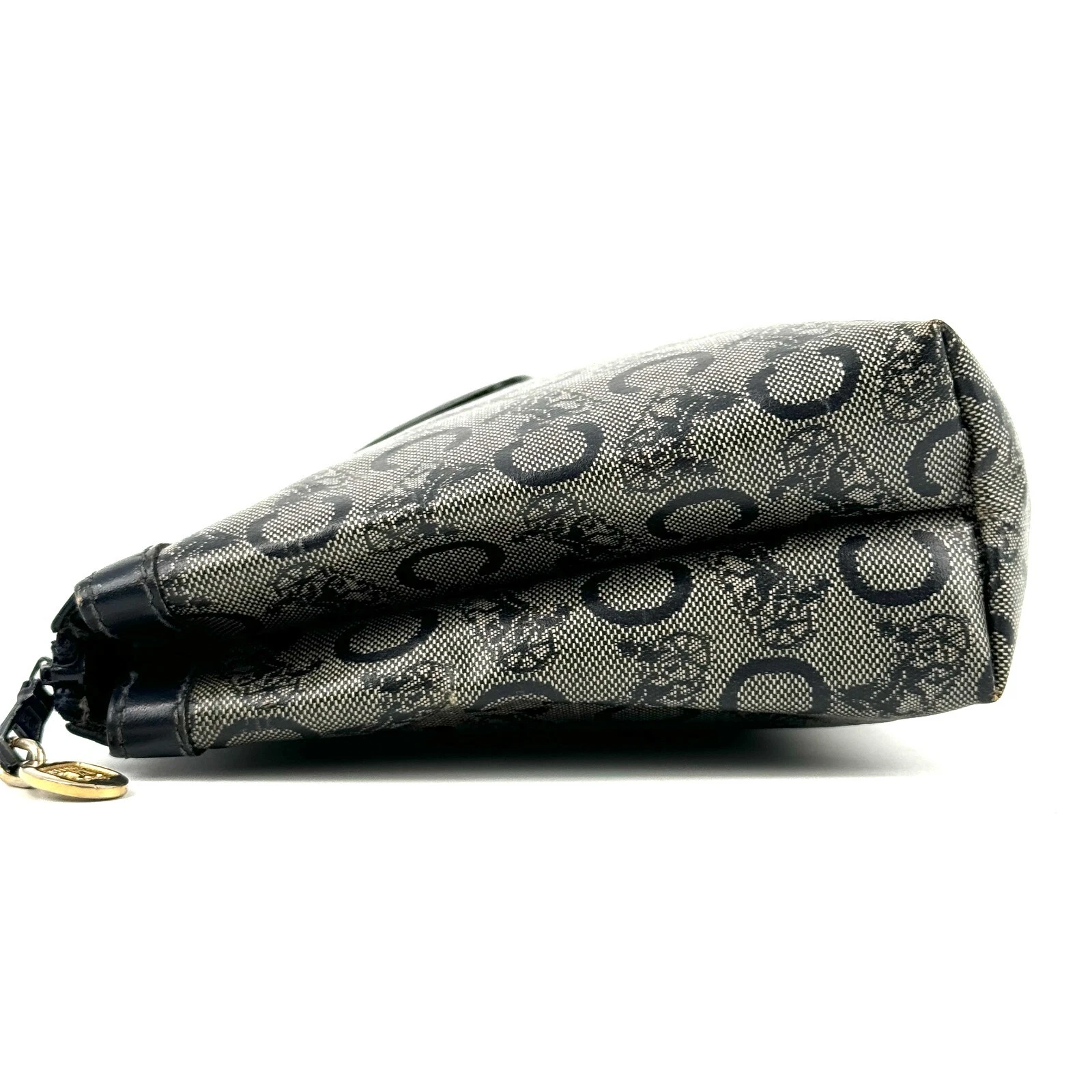 CELINE C Macadam Pochette Pochette Pochette Pelle PVC Nero MO5 Autentica