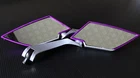 MOTORCYCLE 10MM 8MM CLOCKWISE BOLT REAR VIEW GLASS MIRROR PAINT PURPLE X 2 PCS