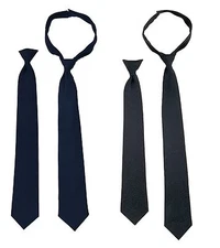 Men's Neck Tie 18" or 20" Breakaway Clip-On or Hook Necktie