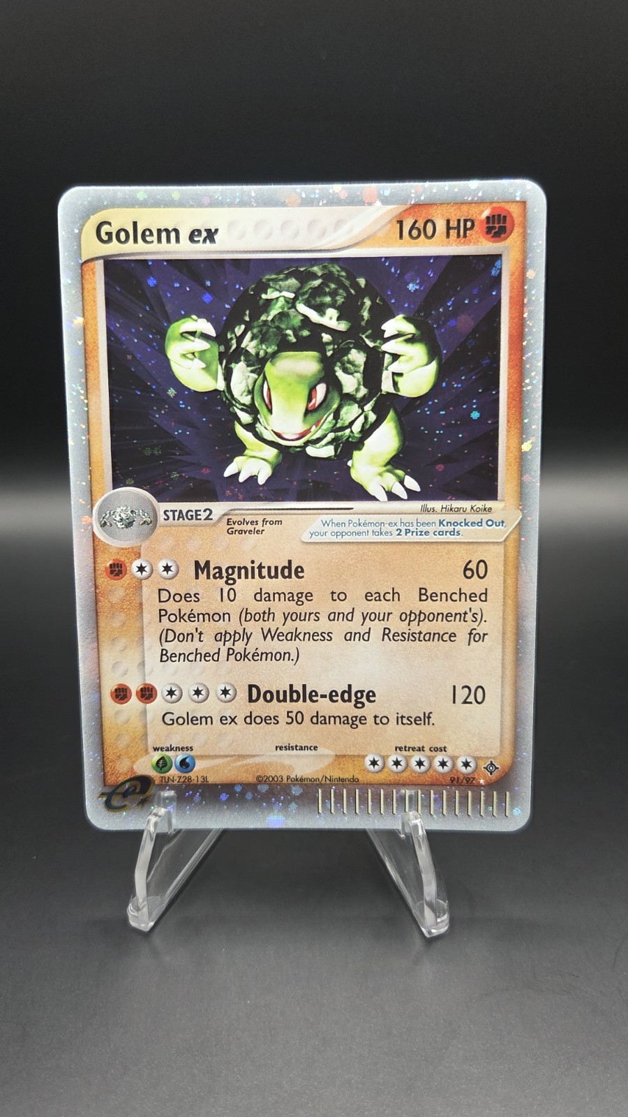 Golem EX 91/97 — Near Mint — EX Dragon — Rare Vintage Holo Pokemon Card