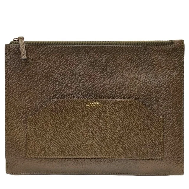 GUCCI 322108 Pochette Pochette Pochette Pochette Pochette Deuxième Sac Vintage Cuir Marron