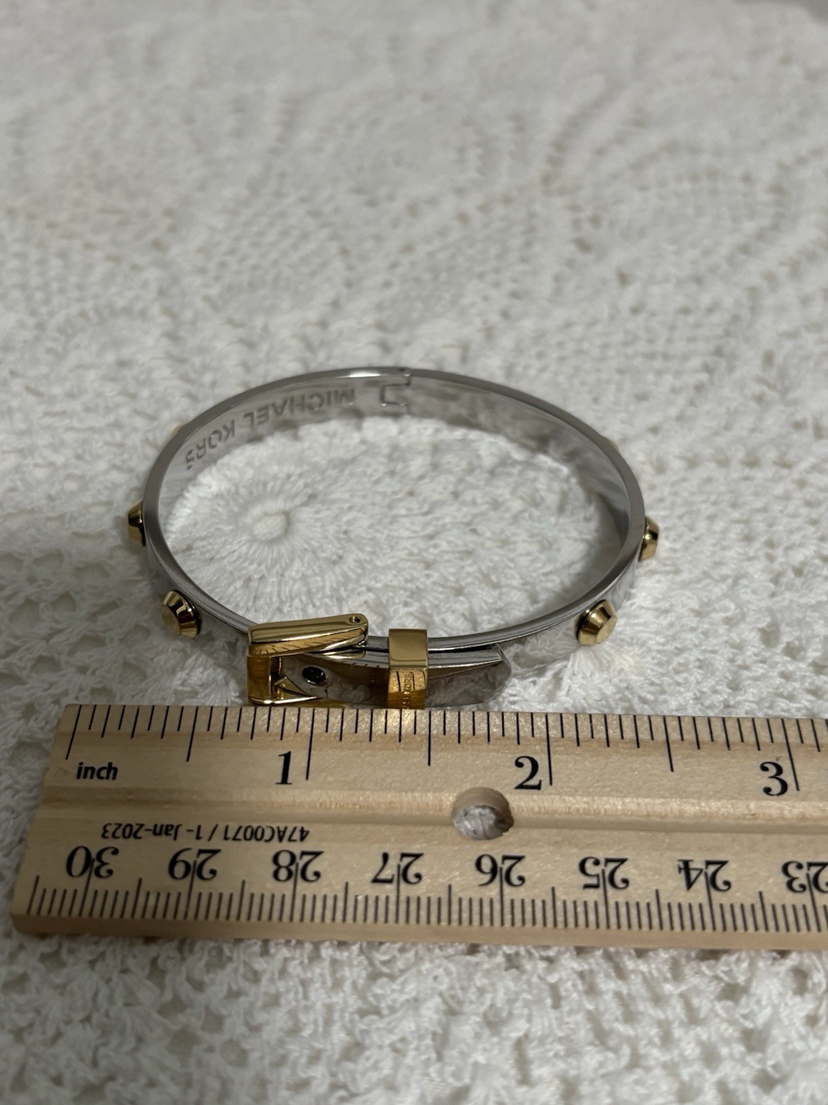 Michael Kors Hinge Adjustable Two-Tone Buckle Ban… - image 11