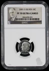 2001-S Proof Roosevelt Silver Dime 10c NGC PF70 UCAM Ultra Cameo