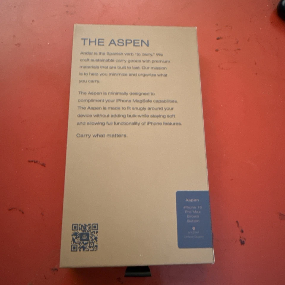 Andar The Aspen Leather Iphone 16 Pro Max Case w/Side Camera Button  - Image 3 of 4