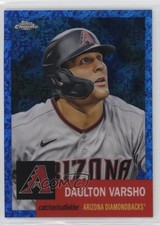 2022 Chrome Platinum Anniversary Blue Mini-Diamond Refractor Daulton Varsho 8k4