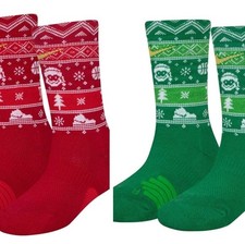 Nike Youth Holiday Elite Basketball Crew Socks 2 Pairs NWT 10C-3Y