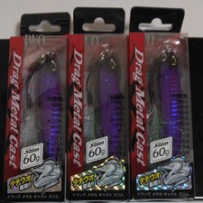 Duo Drag Metal Cast Slim 60g Metal Jig Set of 3 - Swordfish, Purple